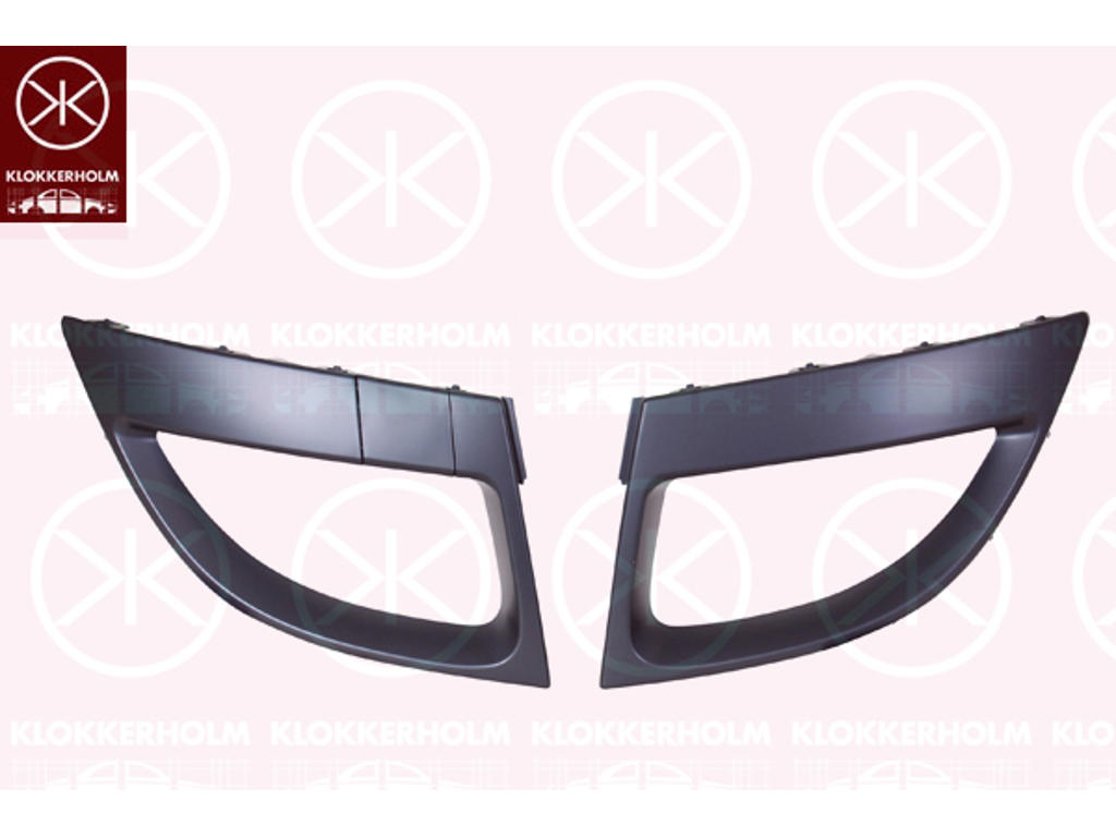 Trim/Protection Strip, bumper, Set, Front