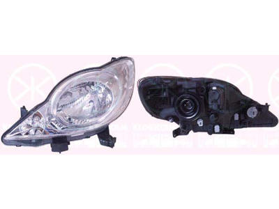 Headlight, H4, with motor for headlamp levelling, Valeo, Right, Illuminance [lx]: 17.5