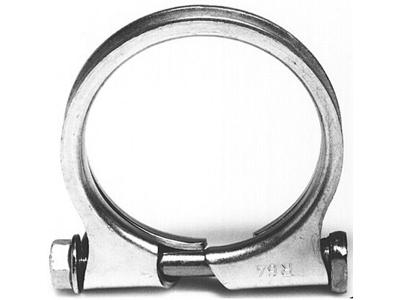 Clamping Piece, exhaust system, Ø64mm, Thread Size: M8, Pipe Connector: Strap Clamp