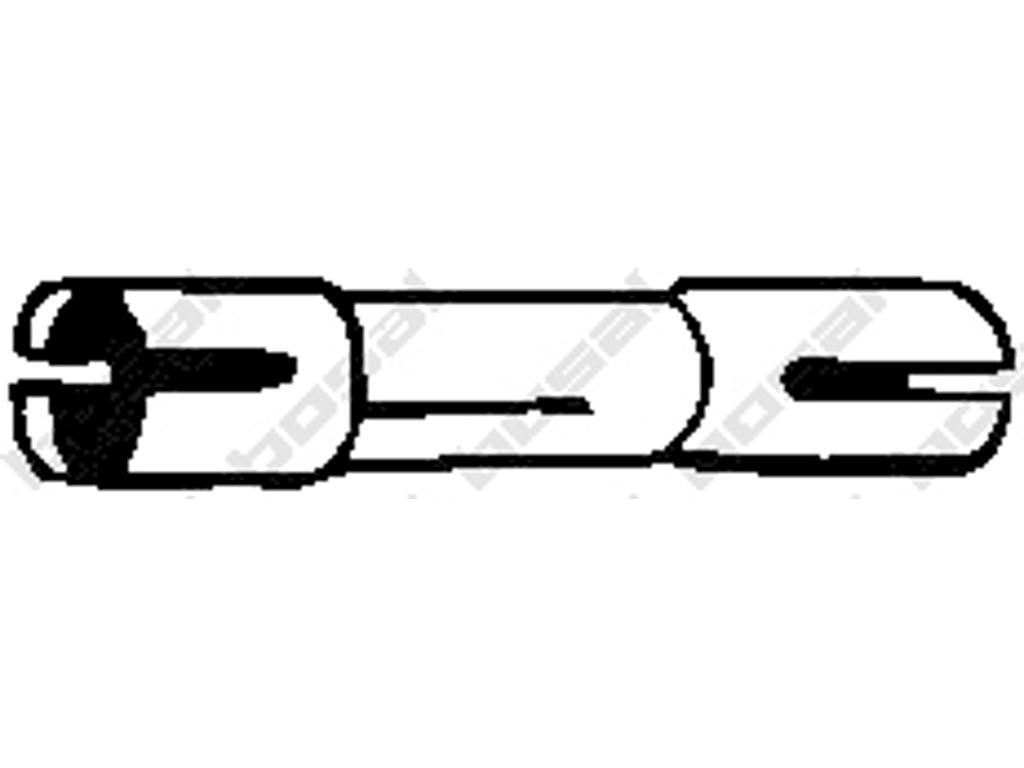 Pipe Connector, exhaust system, Diameter [mm]: 45, Length [mm]: 145, Pipe Connector: Welded Sleeve