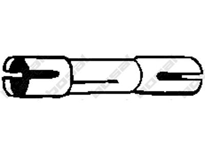 Pipe Connector, exhaust system, Diameter [mm]: 45, Length [mm]: 145, Pipe Connector: Welded Sleeve