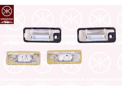 Licence Plate Light, LED, Set, 2
