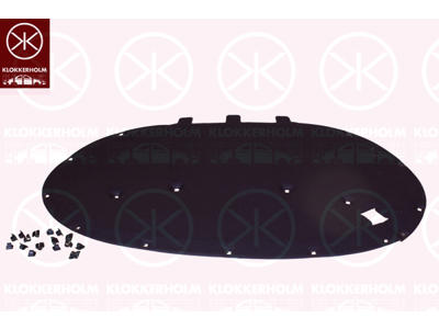 Engine Compartment Noise Insulation, Centre Section, Fitting Position: Bonnet
