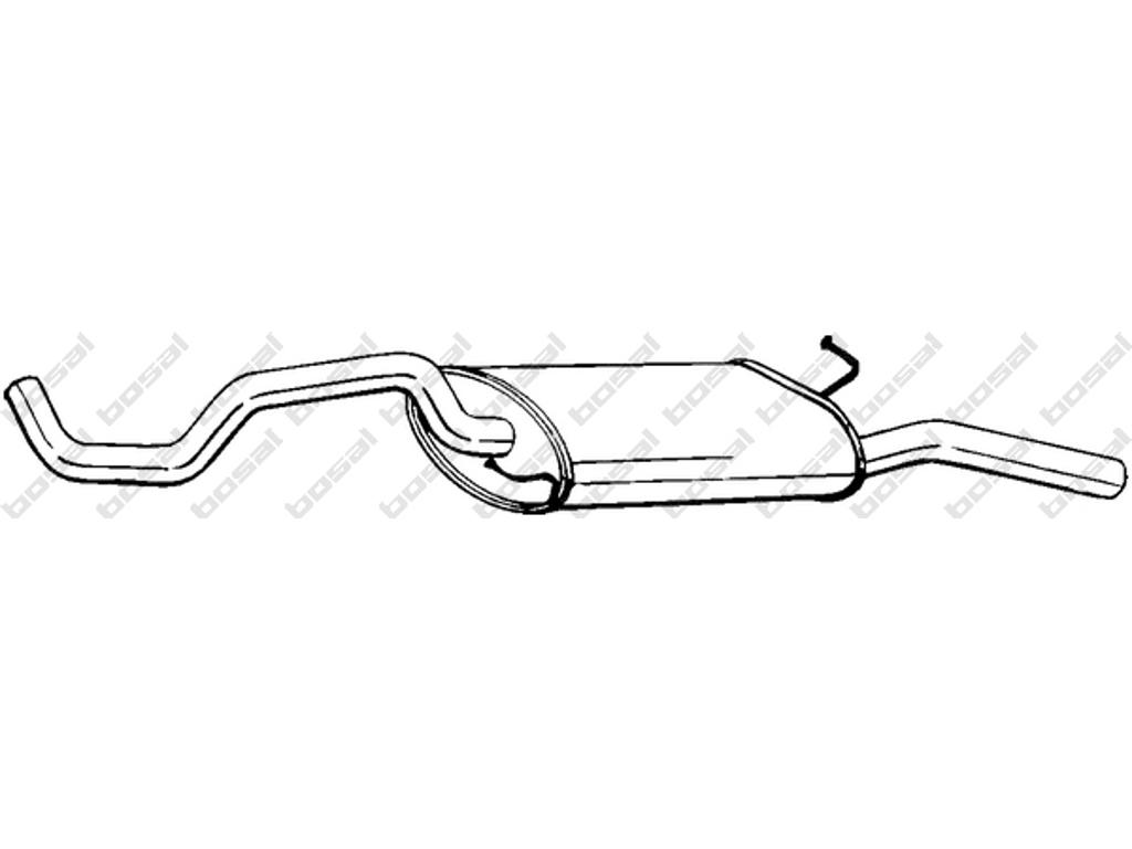 Rear Muffler, See accessories list for additionally required parts:  