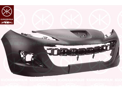 Bumper, w/primer, Front, with hole(s) for fog lights, not for trim level: Sport