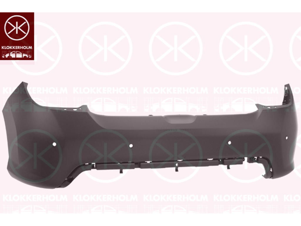 Bumper, w/primer, Sport, Rear, with hole(s) for park distance control