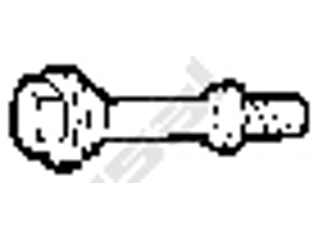 Bolt, exhaust system, Thread Size: M10, Diameter [mm]: 1,25, Length [mm]: 52