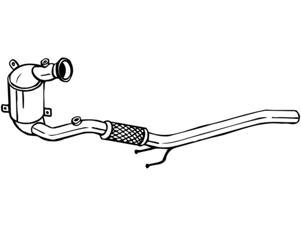 Catalytic Converter, with mounting parts, Euro 5, Emission Standard: Euro 6