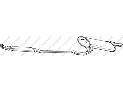 Rear Muffler, See accessories list for additionally required parts:  