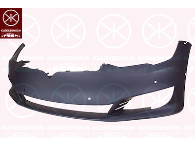 Bumper, w/primer, with hole(s) for park assist (parallel parking), Front, Number of bores: 6