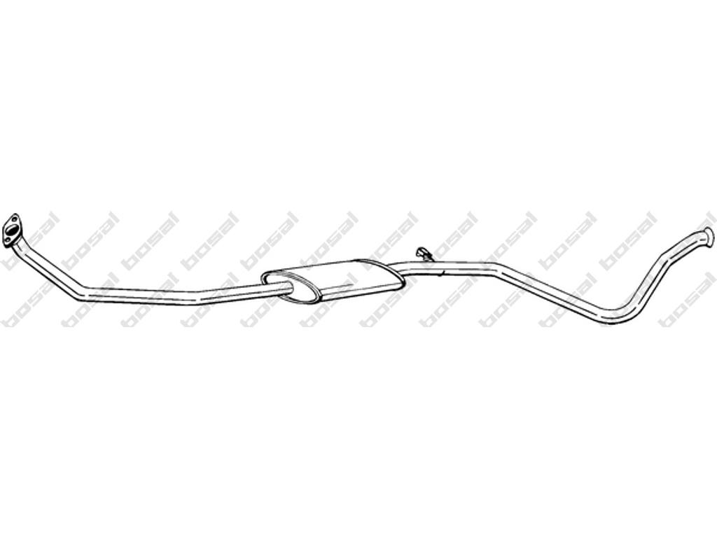 Centre Muffler, See accessories list for additionally required parts:  