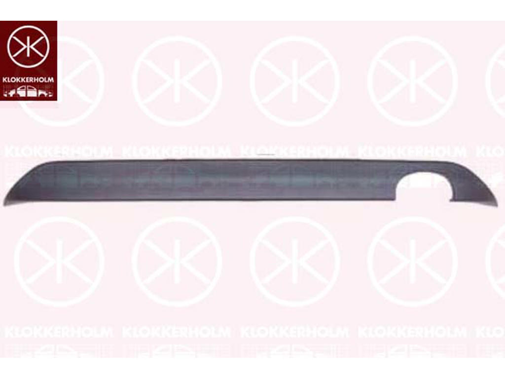 Spoiler, with hole(s) for exhaust pipe, Rear, not for vehicle equipment line/variant: Sport