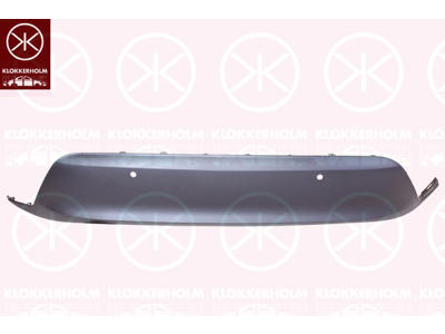 Bumper, Rear, with hole(s) for park distance control, Lower Section, Colour: matt black
