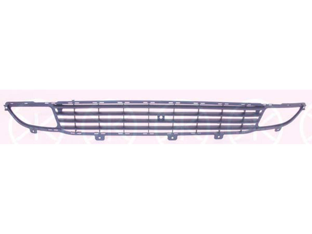 Ventilation Grille, bumper, Front, black, with hole(s) for fog lights