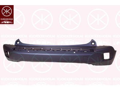 Bumper, w/primer, Rear, with hole(s) for park distance control, Number of bores: 2