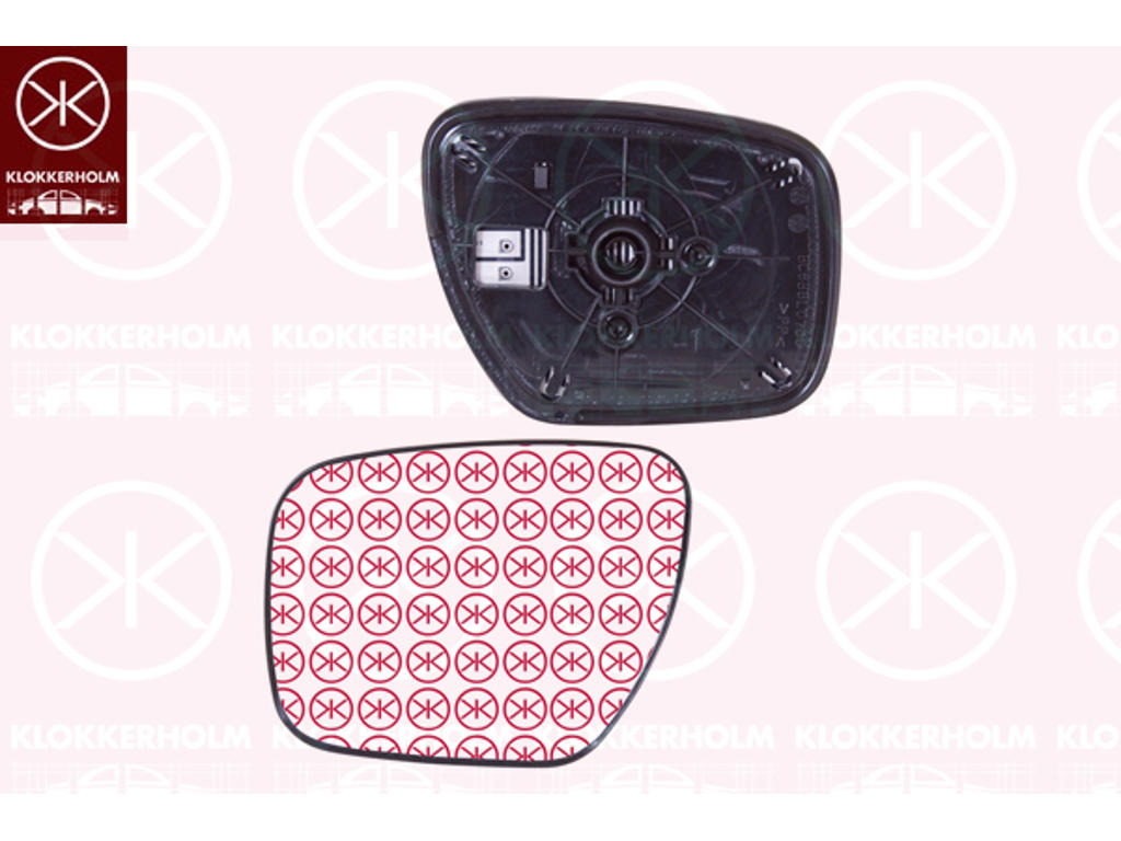 Mirror Glass, exterior mirror, Left, Heatable, Convex