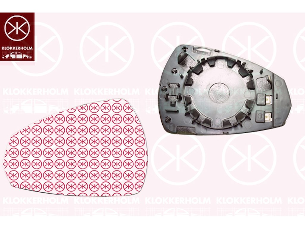 Mirror Glass, exterior mirror, Right, Heatable, Aspherical