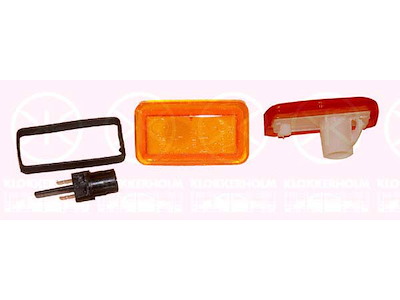 Direction Indicator, with bulb holder, yellow, both sides