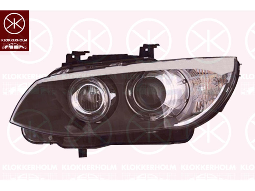 Huvudstrålkastare, Höger, Bi-Xenon, med stäämotor för lysviddsreglering, utan styrenhet för xenon, med varselljus (LED), med adaptivt kurvljus AFS, D1S/H3, H8, AL