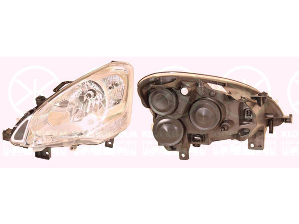 Headlight, H4, with motor for headlamp levelling, Right, Illuminance [lx]: 20