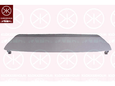 Bumper, Front, silver, Upper section, Grained