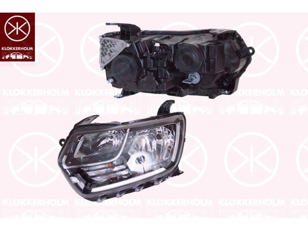 Headlight, Left, Illuminance [lx]: 17.5, H7/H1, with daytime running light (LED), without motor for headlamp levelling