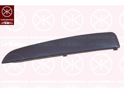 Trim/Protection Strip, bumper, black, Right Front