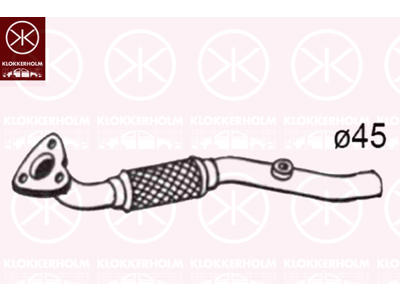 Exhaust Pipe, Front, for vehicles with catalytic converter