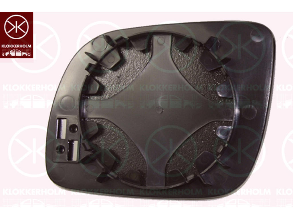 Mirror Glass, exterior mirror, Small mirror housing, Convex, Right