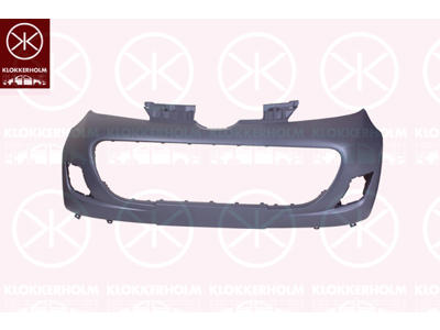 Bumper, w/primer, Front, with hole(s) for fog lights