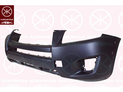 Bumper, Front, with holes for extensions, black