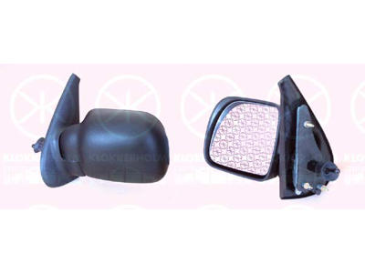 Exterior Mirror, Control: cable pull, Plan, Left