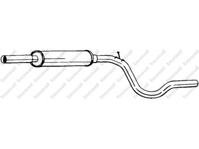 Centre Muffler, See accessories list for additionally required parts:  