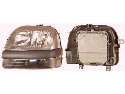 Headlight, H7/H1, for vehicles with headlight levelling, Depo, Right, Illuminance [lx]: 25