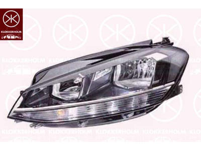 Fofényszóró, bal, H7/H9, nappali fénnyel (LED), WY21W, LWR állítómotorral, Felszereltséghez nem: GTI, GTE, R