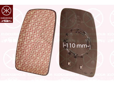 Mirror Glass, exterior mirror, Left, Heatable, Height [mm]: 250, Width [mm]: 160, Convex