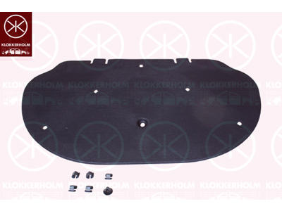 Engine Compartment Noise Insulation, Centre Section, Fitting Position: Bonnet