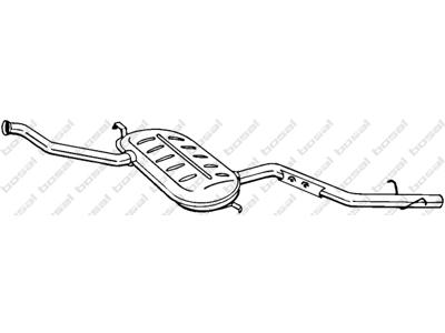 Centre Muffler, See accessories list for additionally required parts:  