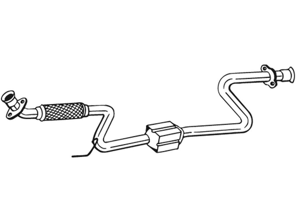 Catalytic Converter, with mounting parts, Emission Standard: Euro 2