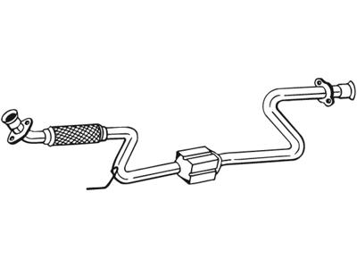 Catalytic Converter, with mounting parts, Emission Standard: Euro 2