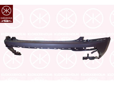 Bumper, Rear, Smooth, Upper section