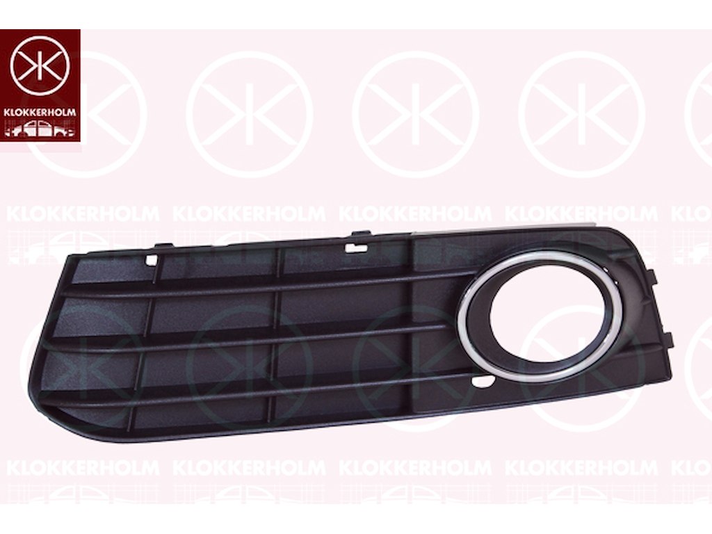 Ventilation Grille, bumper, chrome, Right Front, with hole(s) for fog lights