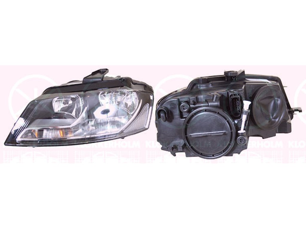 Headlight, with daytime running light, H7/H7, with motor for headlamp levelling, Left, Illuminance [lx]: 20