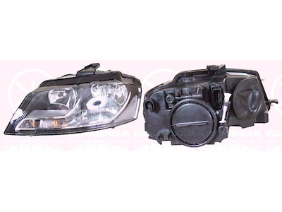 Headlight, Left, Illuminance [lx]: 17.5, H7/H7, with daytime running light, with motor for headlamp levelling, Hella