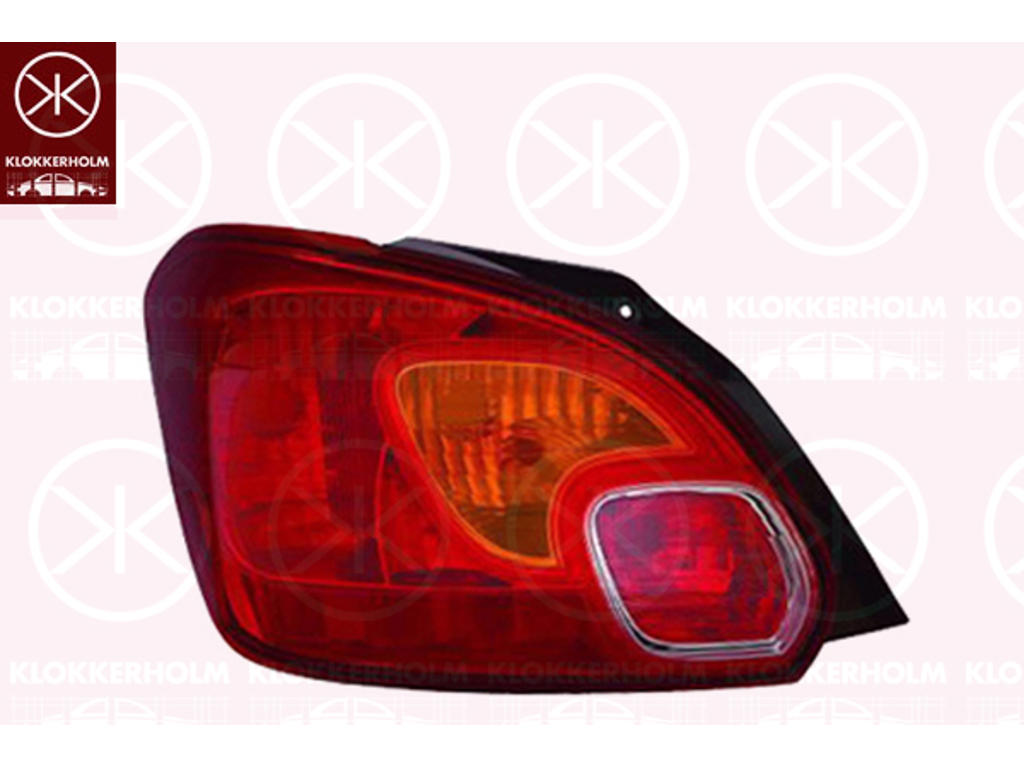 Tail Light Assembly, Left, with bulb holder, P21/5W, P21W