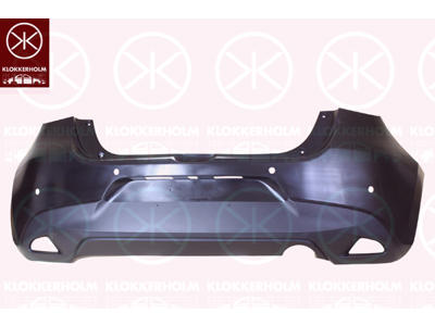 Bumper, Rear, with hole(s) for park distance control, Model Year to: 2020