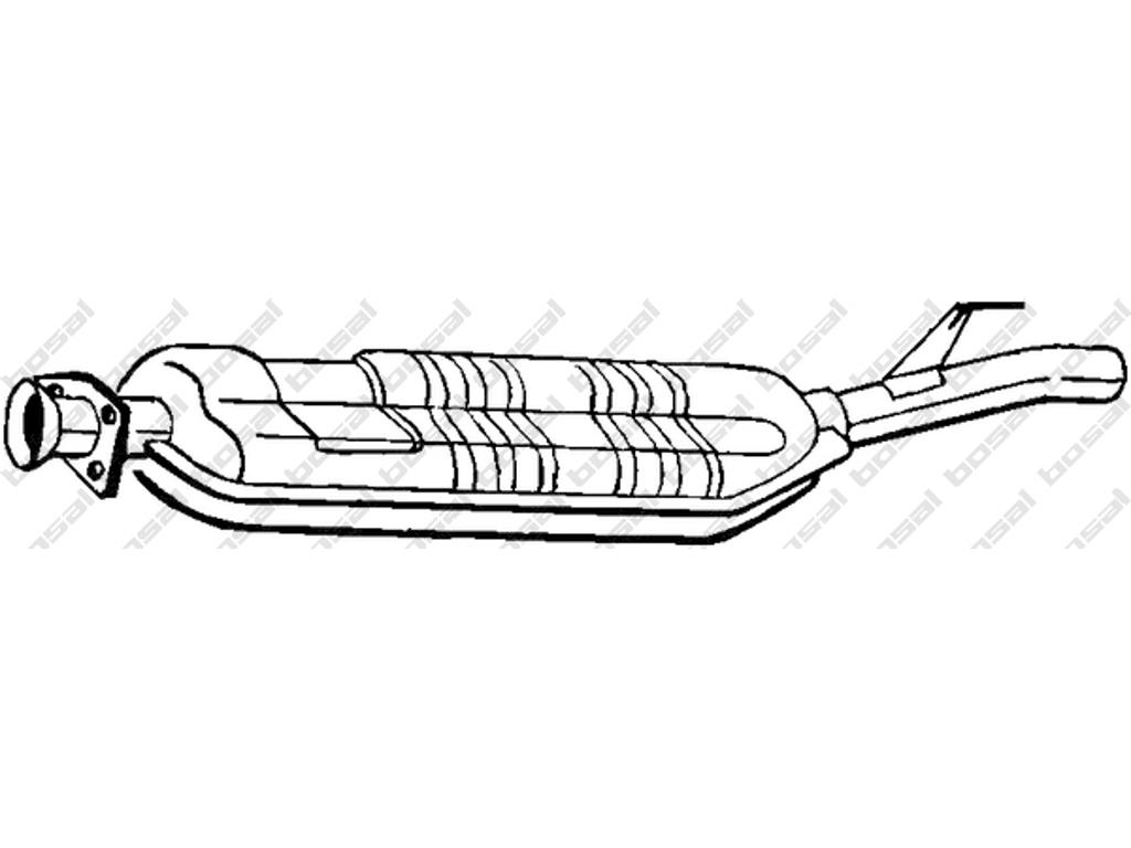 Centre Muffler, See accessories list for additionally required parts:  