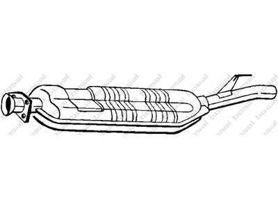 Centre Muffler, See accessories list for additionally required parts:  