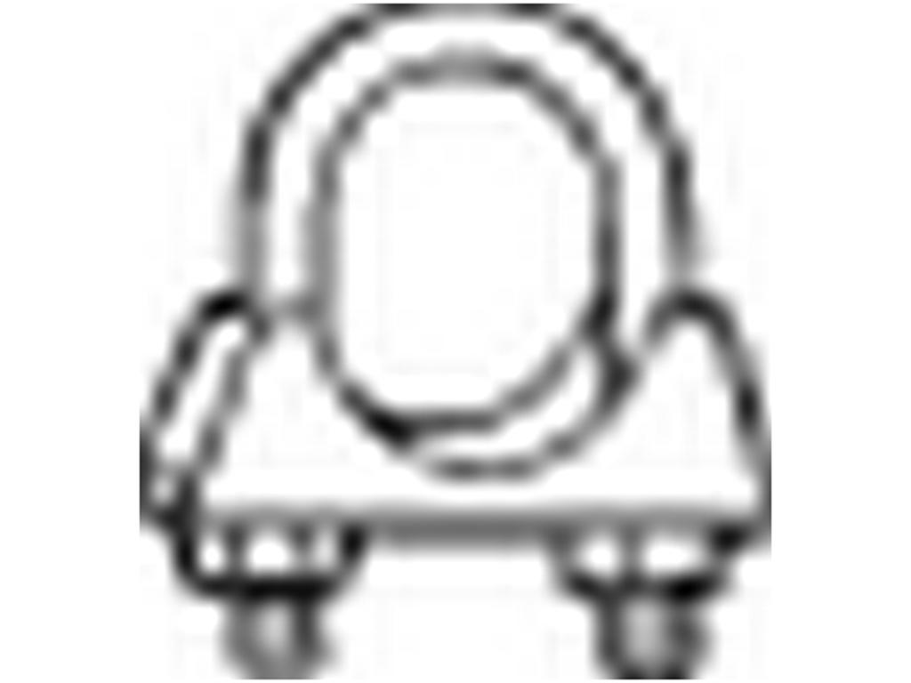 Clamping Piece, exhaust system, "1 Pack=10 Pcs", Ø60mm, Thread Size: M8, Pipe Connector: U-Bolt