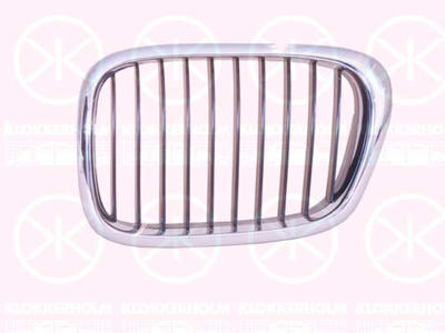 Radiator Grille, chrome/black, Right